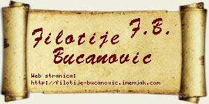 Filotije Bučanović vizit kartica